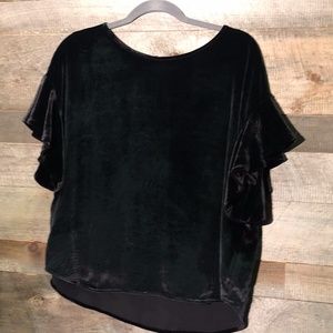 AG ADRIANO GOLDSCHMIED | Clara Black Velvet Top